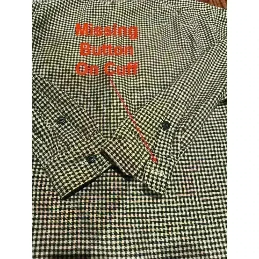 Vintage 1996 Polo Ralph Lauren Shirt Mens L Brown Houndstooth Cabincore
